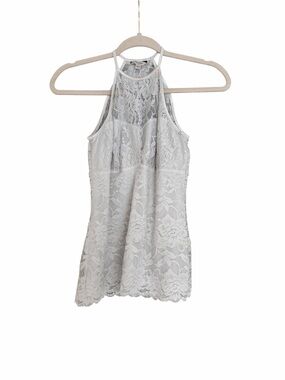 Vintage Guess White Lace Halter Tank Top